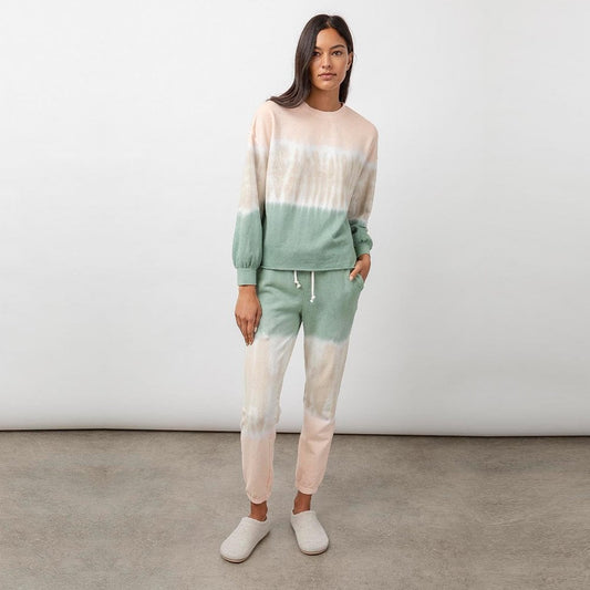 - Reeves - Tie-Dye Sweater - Green/Peach