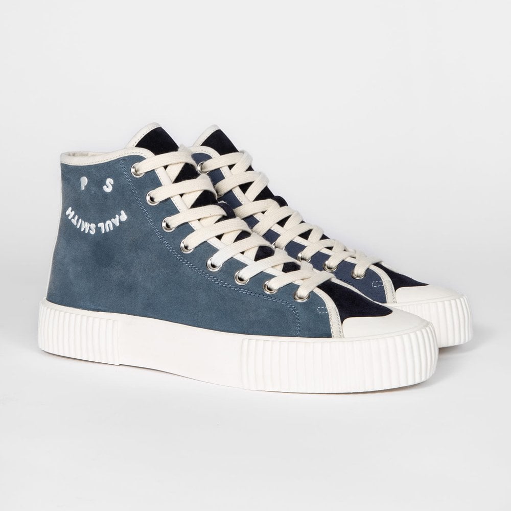 - Suede 'Kibby' Hi-Top Sneakers - Blue