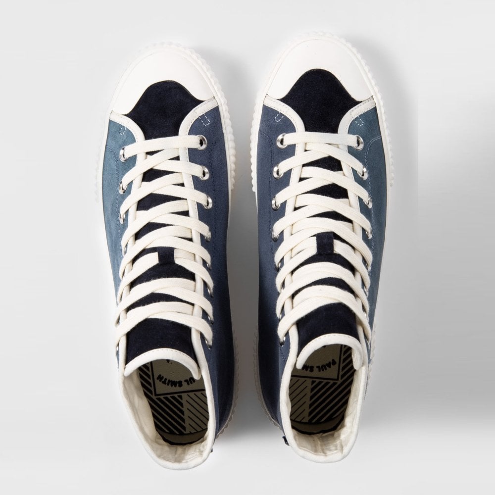 - Suede 'Kibby' Hi-Top Sneakers - Blue