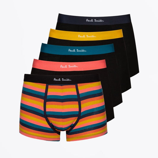 - 5 Pack Multi Boxer Briefs - Black/Multi