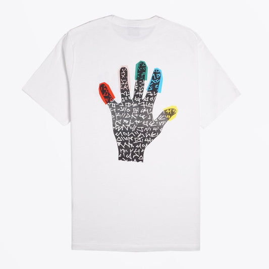 - Cotton Hand Print T-Shirt - White
