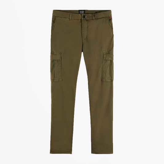 - Stuart - Cargo Slim-Fit Chino - Khaki Green