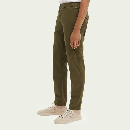 - Stuart - Cargo Slim-Fit Chino - Khaki Green