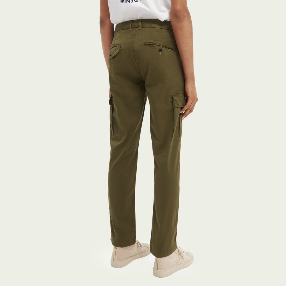 - Stuart - Cargo Slim-Fit Chino - Khaki Green