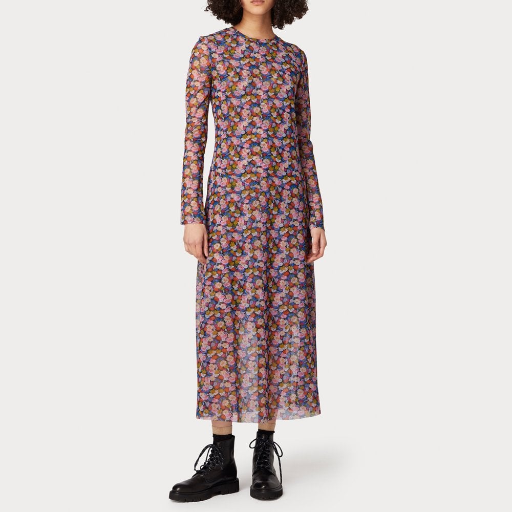 Paul Floral Midi Dress - Pink/Multi