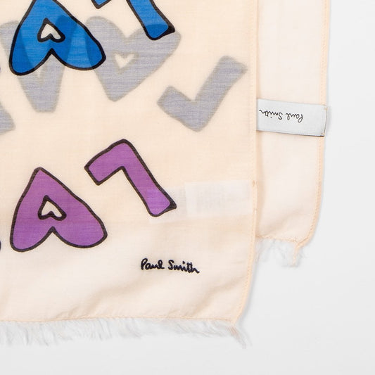 - 'Love' Print Scarf - Multi