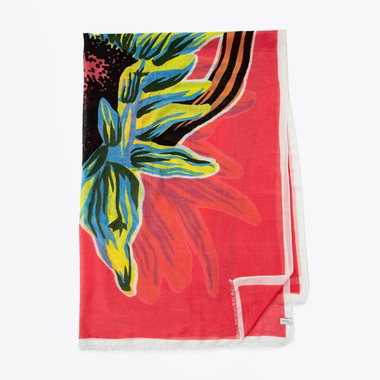 - 'Sunflower' Print Scarf - Pink