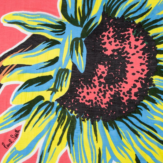 - 'Sunflower' Print Scarf - Pink
