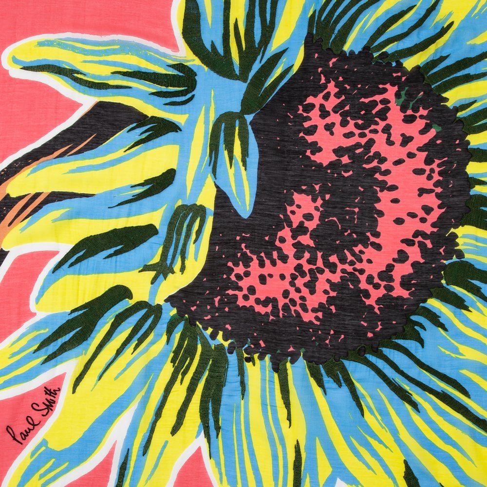 - 'Sunflower' Print Scarf - Pink