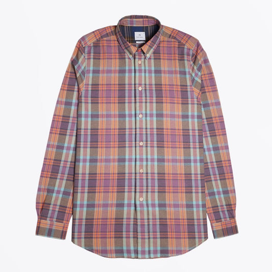 - Cotton Check Shirt - Multi