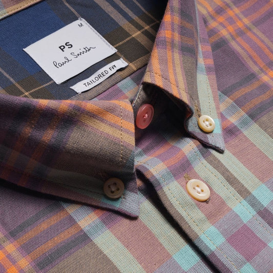 - Cotton Check Shirt - Multi