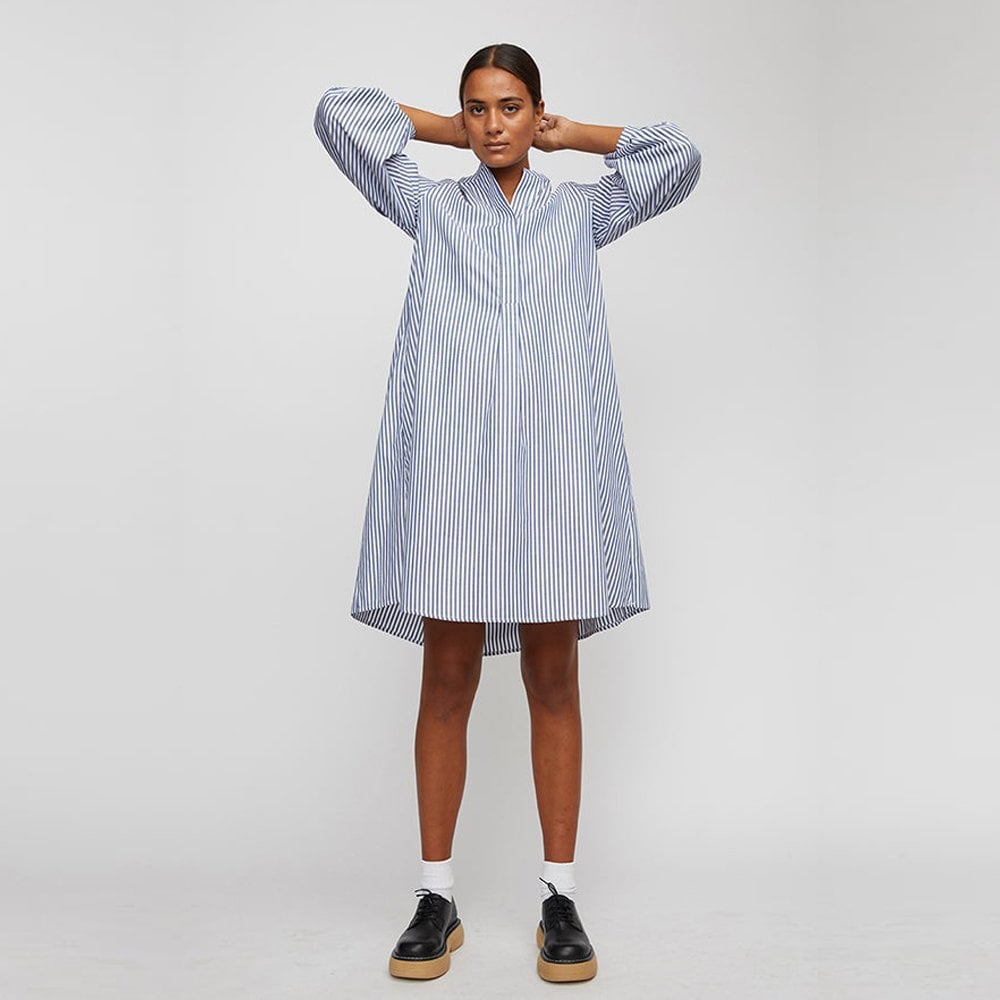 - Choice - Striped Dress - Blue/White