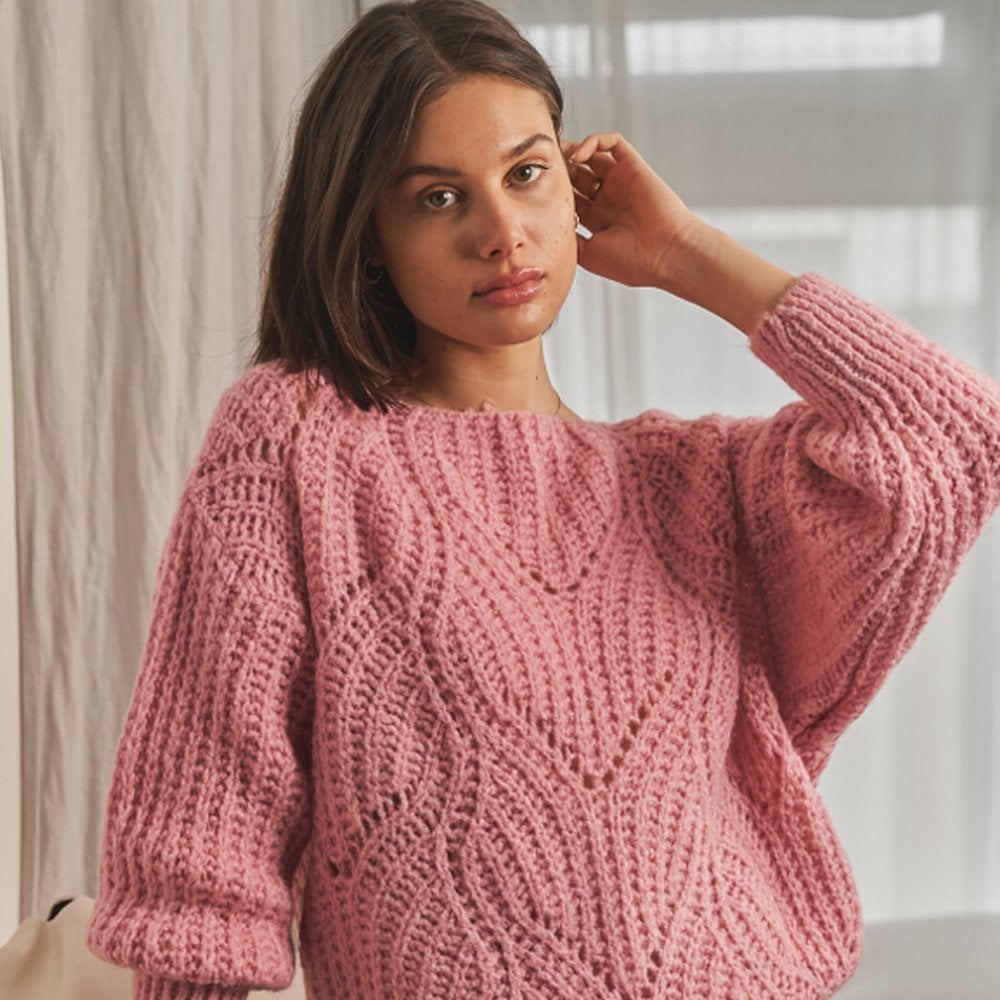 Charli Lina - Lace Knit Sweater - Pink
