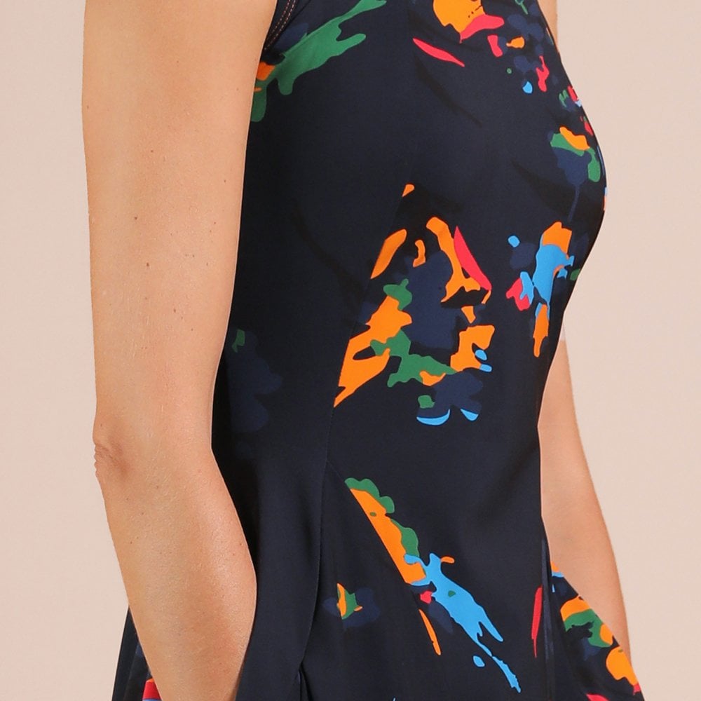 - At Length - Sleeveless Jersey Balloon Dress - Navy