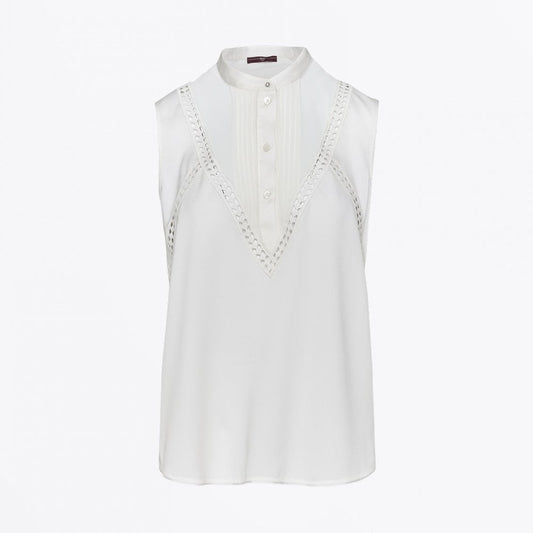 - Quiver - Lace Sleeveless Top - White