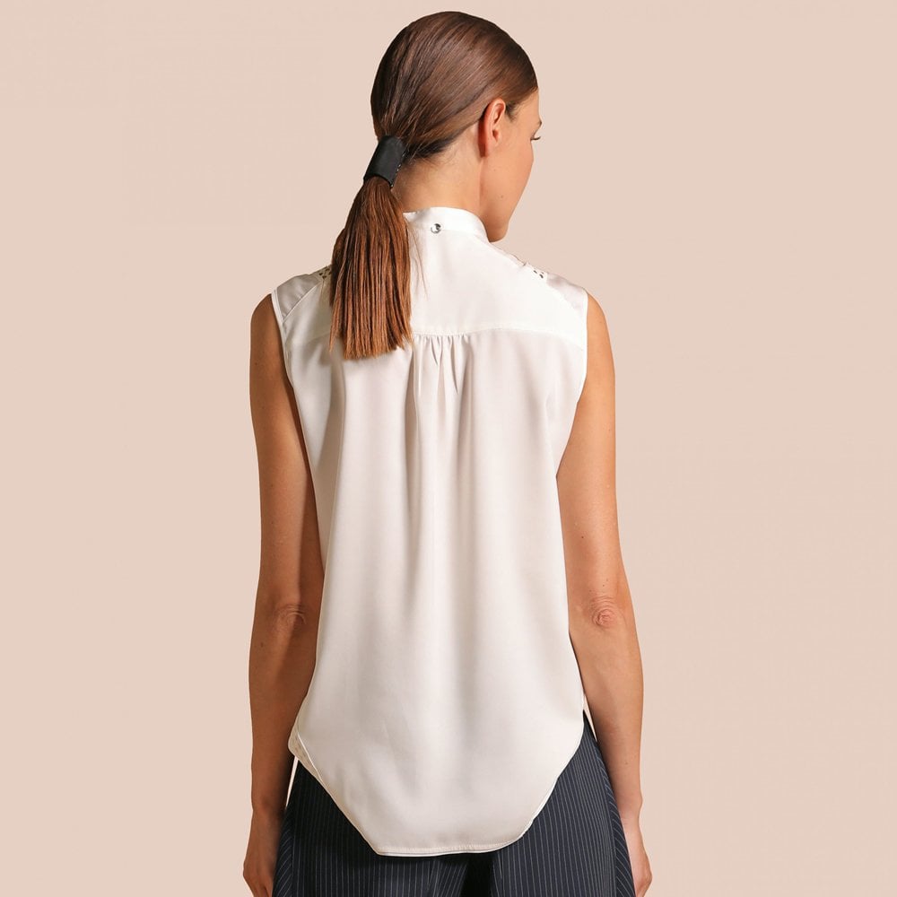 - Quiver - Lace Sleeveless Top - White