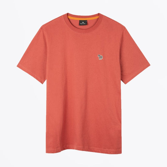 - Cotton Zebra Logo T-Shirt - Brick Red