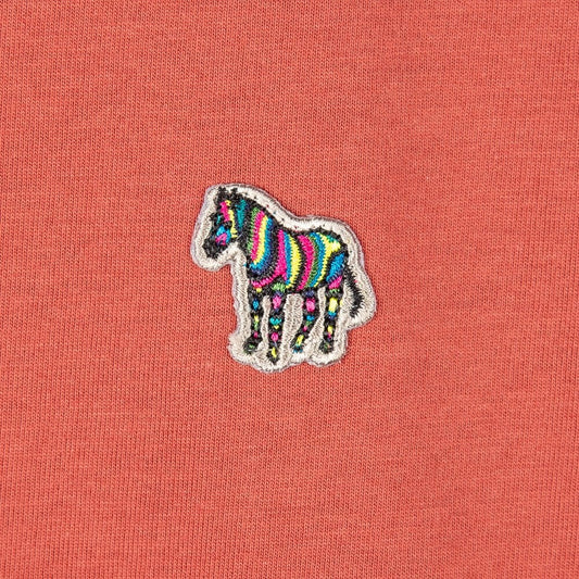 - Cotton Zebra Logo T-Shirt - Brick Red