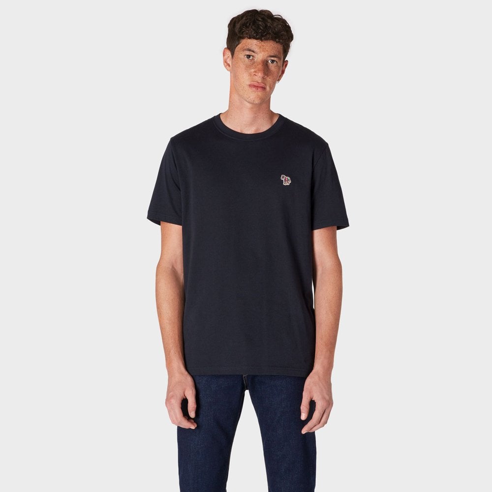 - Cotton Zebra Logo T-Shirt - Dark Navy