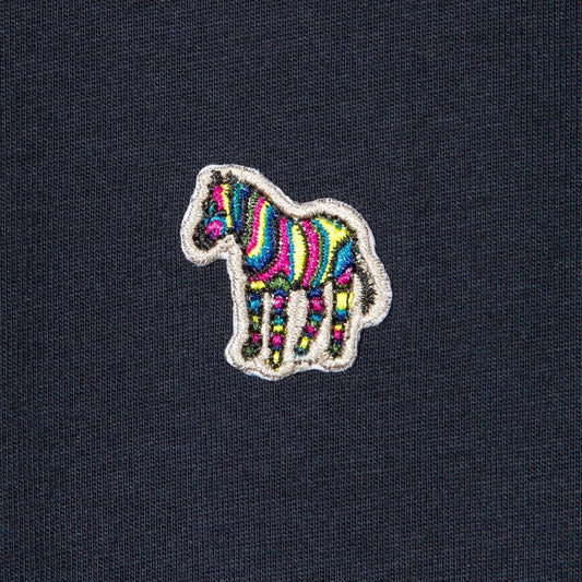 - Cotton Zebra Logo T-Shirt - Dark Navy
