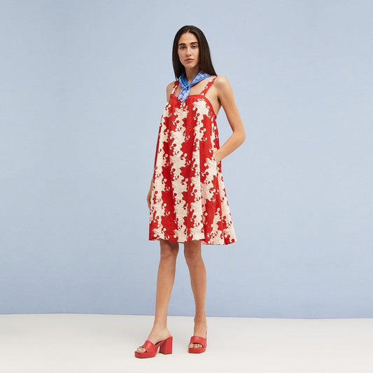 - Cherry Print Dress - Red