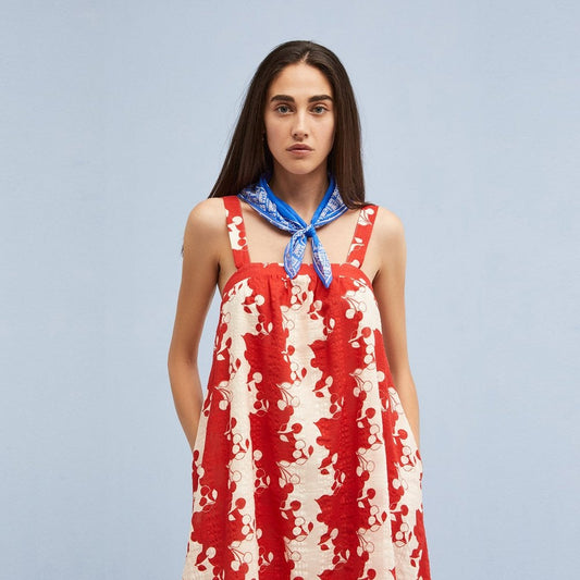 - Cherry Print Dress - Red