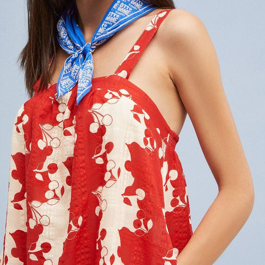 - Cherry Print Dress - Red