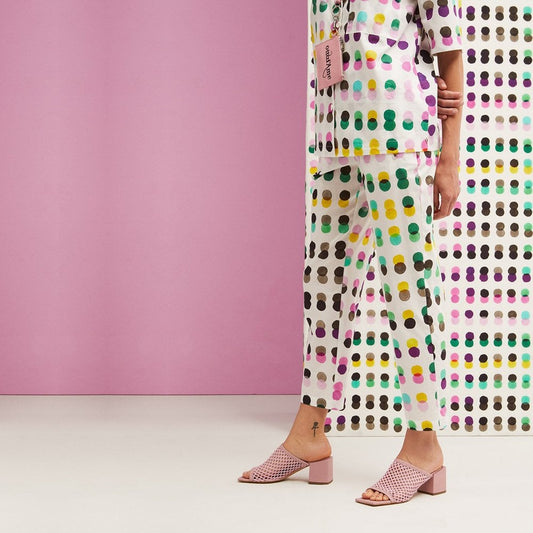 - Spot Print Trousers - Multi