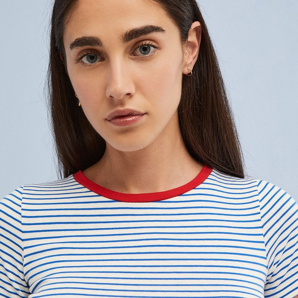 - Striped Tee - Blue/White