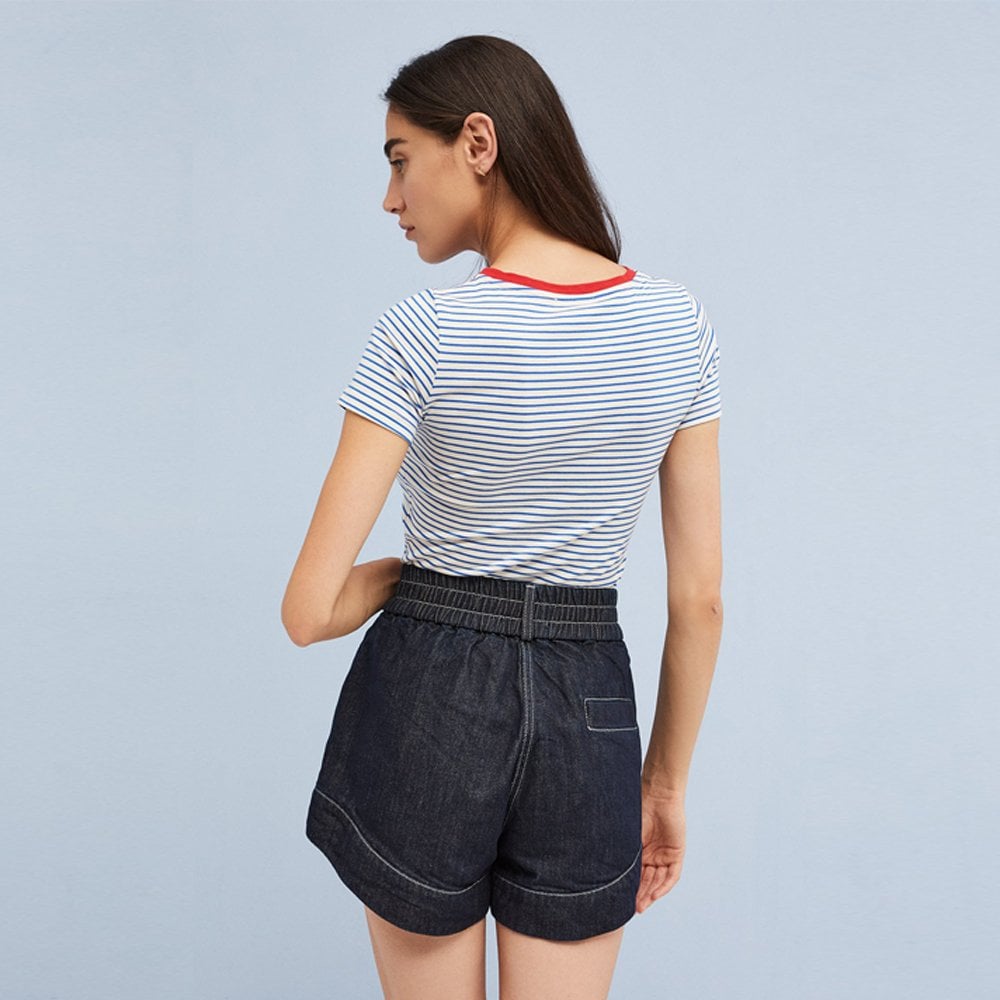 - Striped Tee - Blue/White