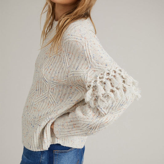 - Coast - Speckled Knit Pullover - Ivory