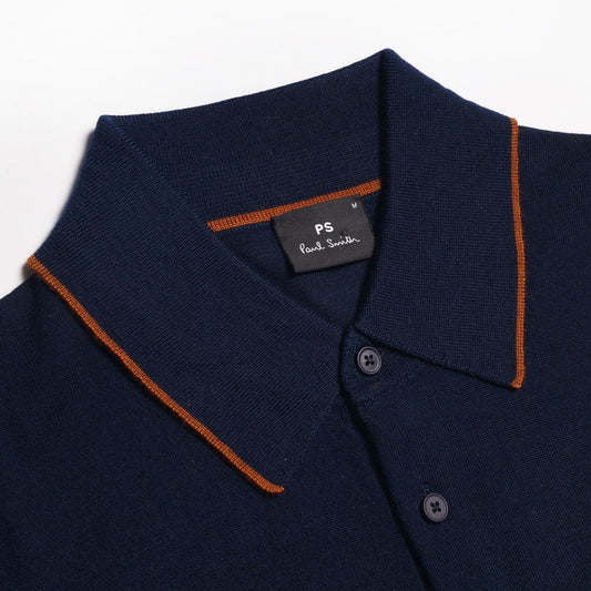 Merino Polo Shirt - Dark Navy