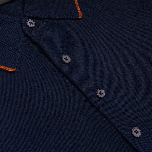 Merino Polo Shirt - Dark Navy