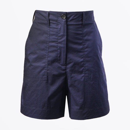 - High-Waisted Shorts - Navy