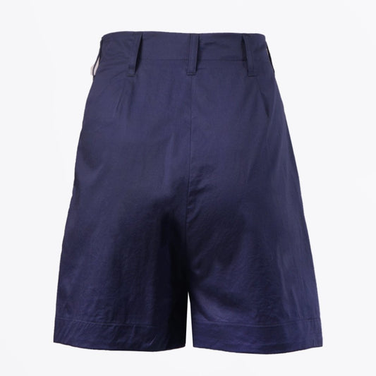 - High-Waisted Shorts - Navy
