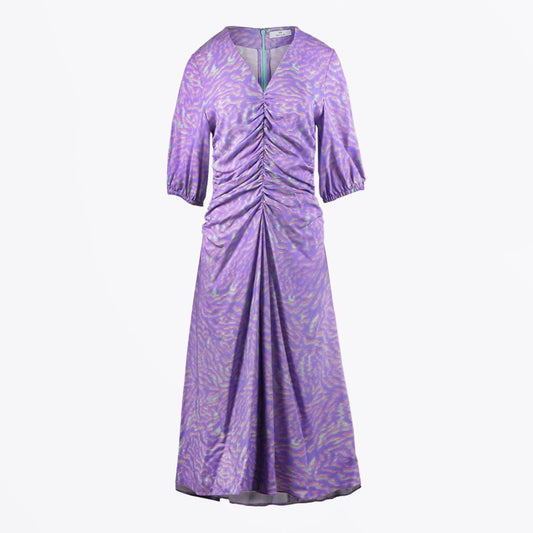 - Printed Midi Dress - Lilac