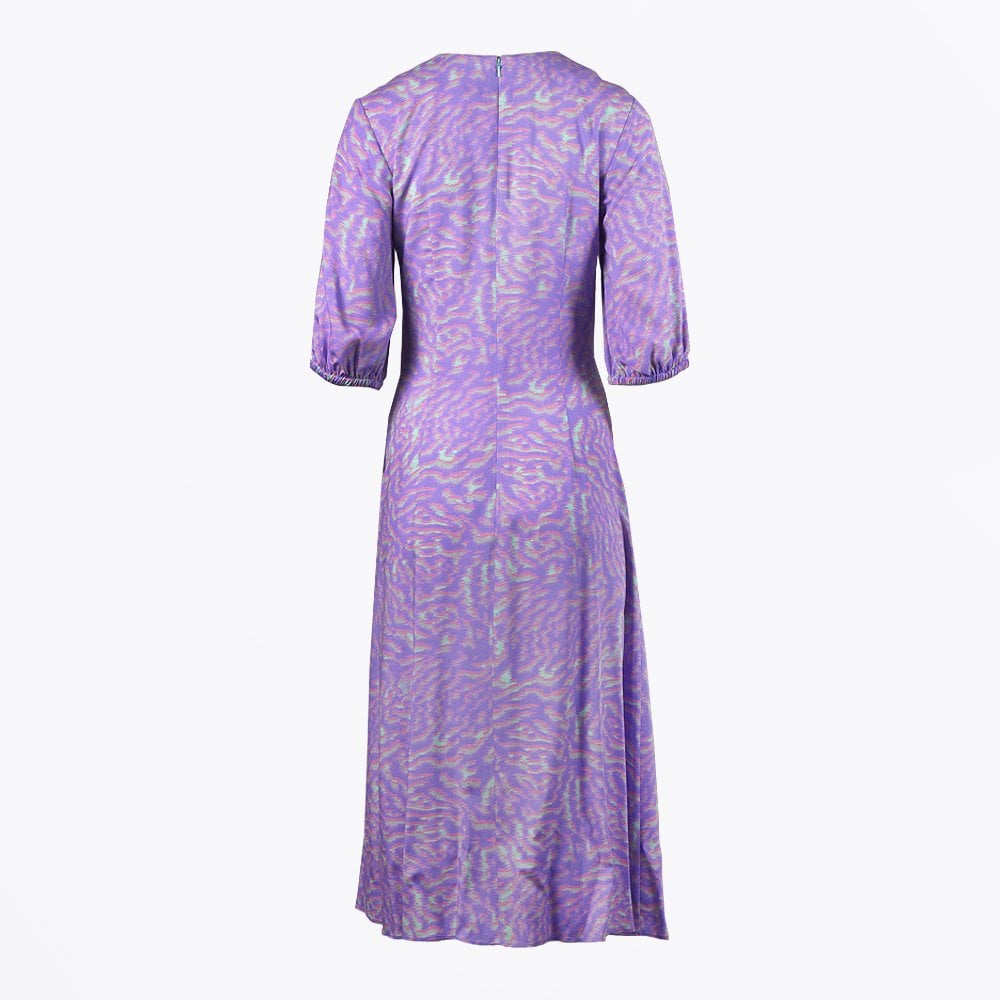 - Printed Midi Dress - Lilac