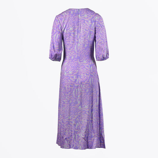 - Printed Midi Dress - Lilac