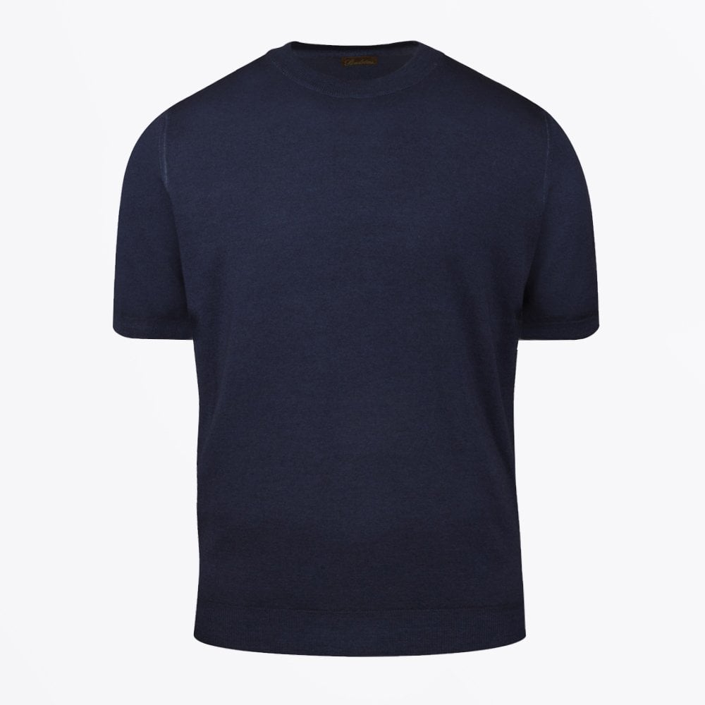 Stenstroms - Merino Crew Neck Tee - Navy