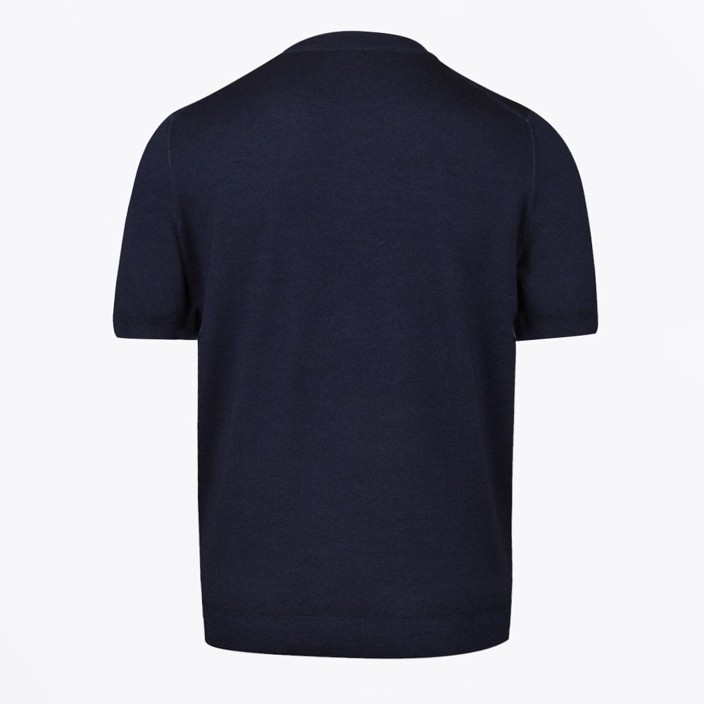 - Merino Crew Neck Tee - Navy