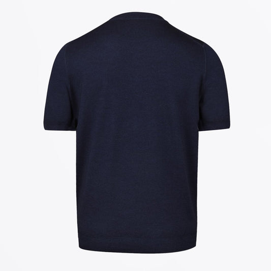Merino Crew Neck Tee - Navy