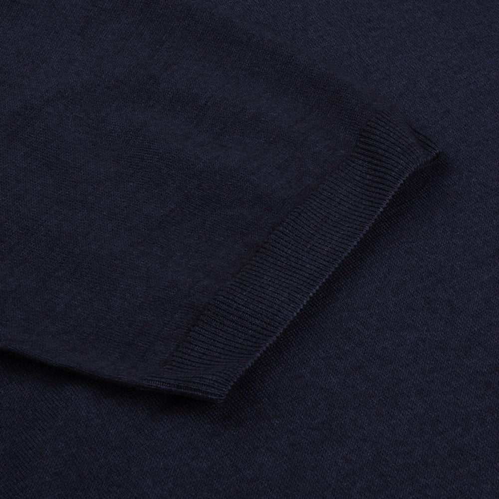 - Merino Crew Neck Tee - Navy