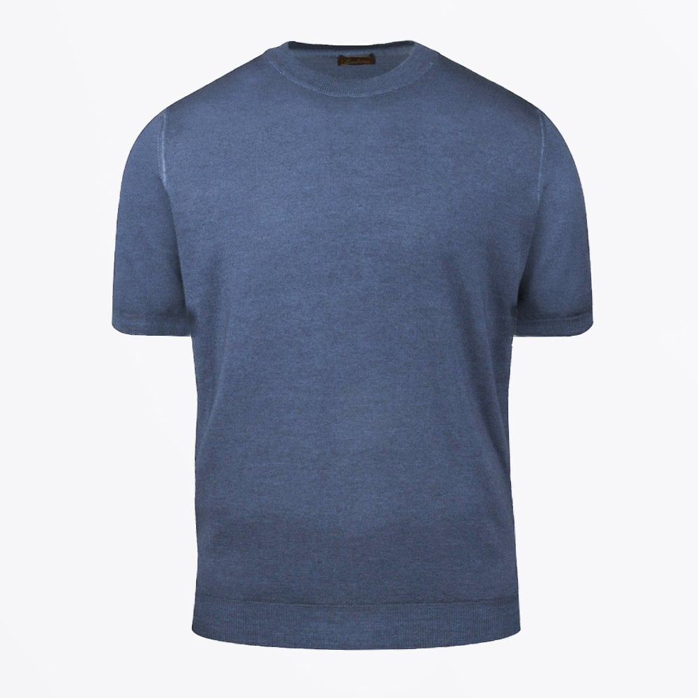 Stenstroms - Merino Crew Neck Tee - Blue