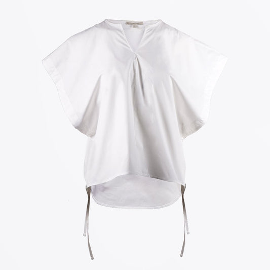 - Rex - Oversized Short-Sleeve Top - White