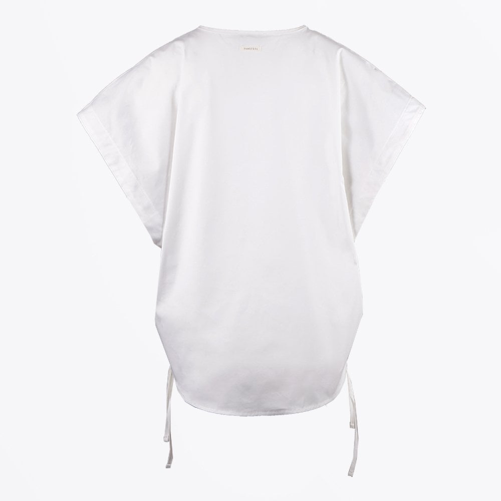 - Rex - Oversized Short-Sleeve Top - White