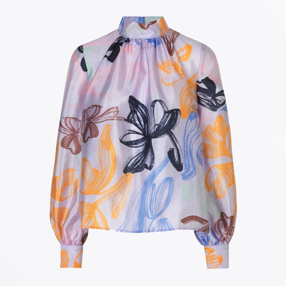 Stine Eddy - Tulip Print Blouse - Purple/Multi