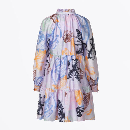 Jasmine - Tulip Print Dress - Purple/Multi