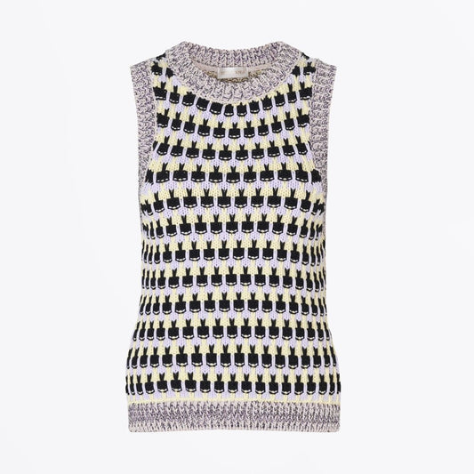 Greta - Chunky Knit Vest - Lilac