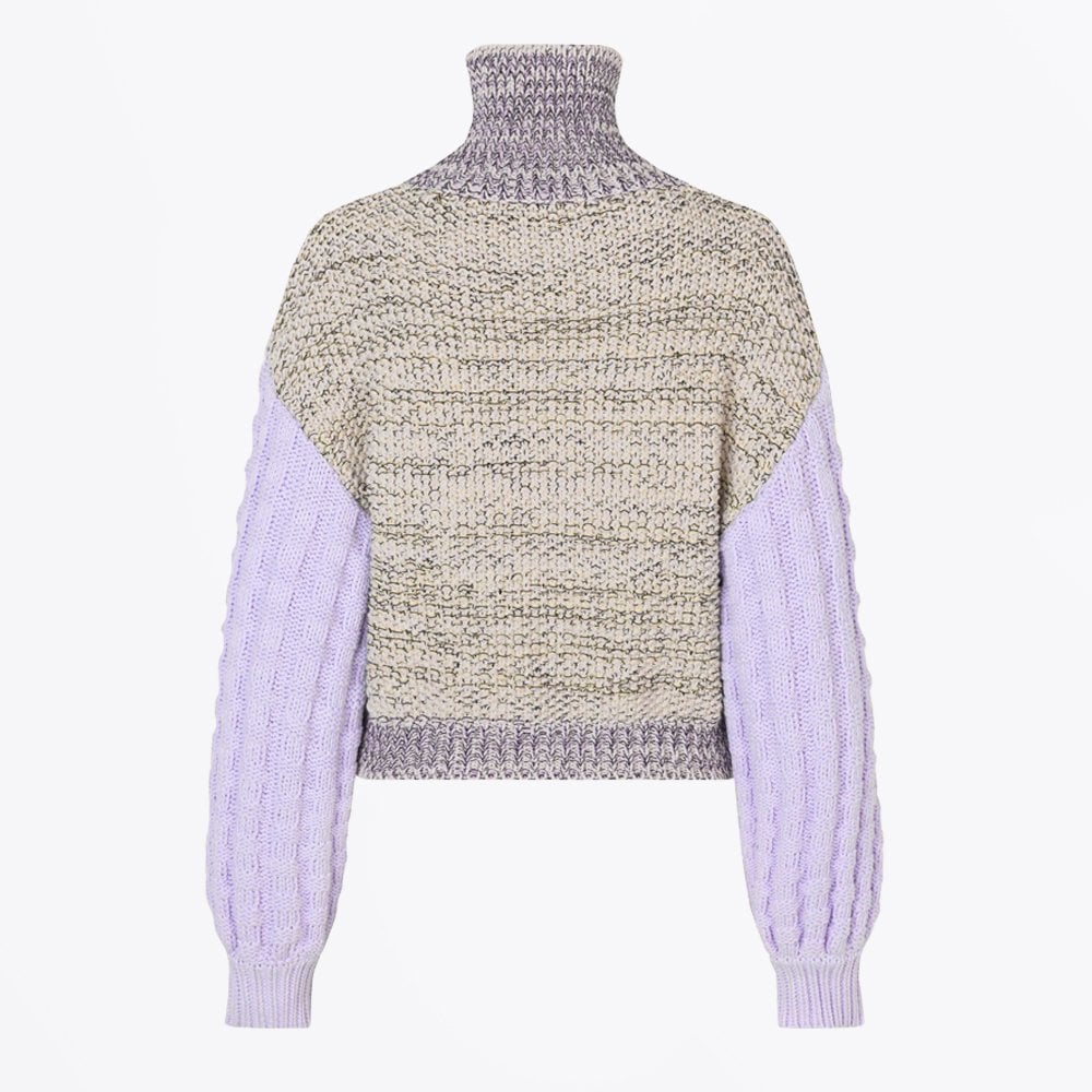 - Julie - Chunky Knit Sweater - Lilac