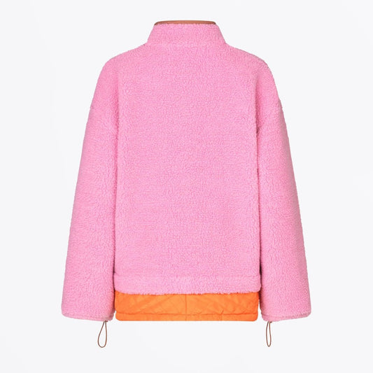- Samiya - Fleece Jacket - Pink/Orange